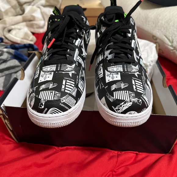 Nike Air Force 1 '07 LX Worldwide Pack Shoes Black White CZ5927-001 Mens Sz 11.5 - Picture 14 of 16